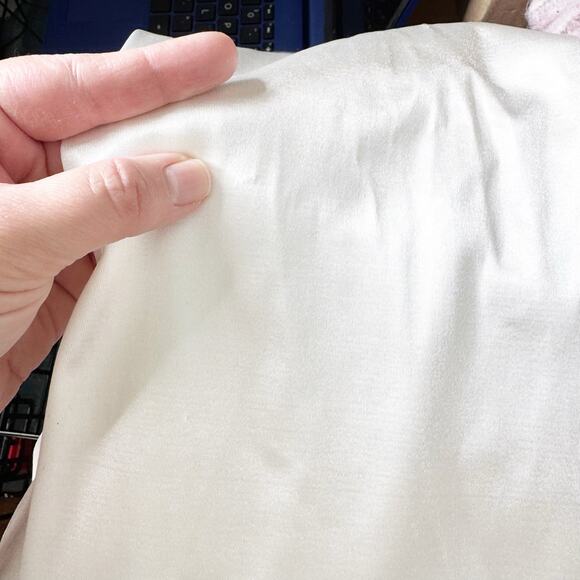 Windsor Lola High Slit White Satin Maxi Dress Bridal Event Sexy Dance NEW Size S - Picture 15 of 16